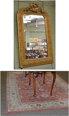 Lot 502 - Gilt mirror and a modern rug