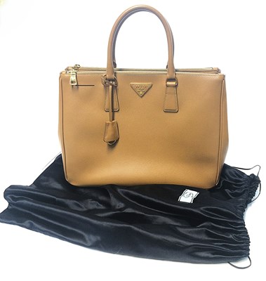 Lot 1072 - Prada Milano Light Tan Saffiano Leather...