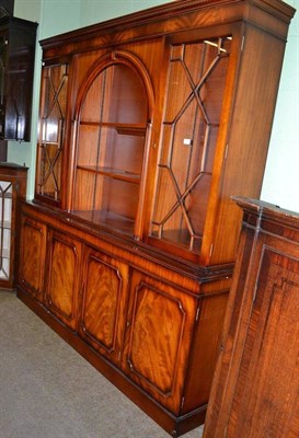 Lot 514 - Reproduction mahogany glazed display cabinet