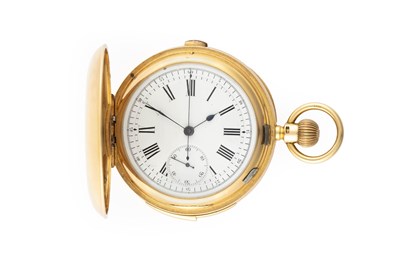 Lot 2240 - An 18 Carat Gold Full Hunter Chronograph...