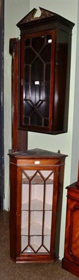 Lot 515 - Two mahogany glazed hanging cupboards