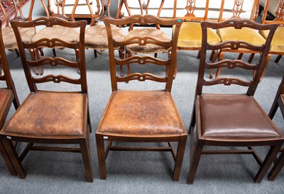 Lot 1319 - A Set of Seven George III Style Mahogany...