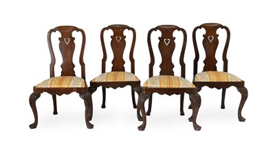 Lot 514 - A Set of Four George II Carved Walnut Dining...