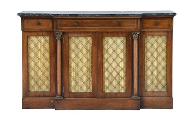 Lot 483 - A Regency-Style Rosewood and Brass-Inlaid...