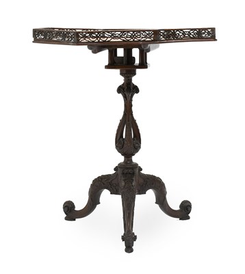 Lot 513 - A George III Chippendale-Style Tilt-Top Tripod...