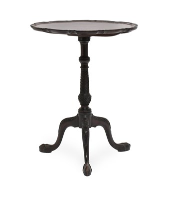 Lot 519 - A George III Carved Mahogany Tripod Table,...