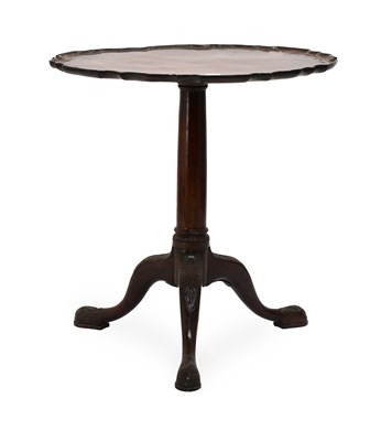 Lot 490 - A George III Mahogany Pie-Crust Tripod Table,...