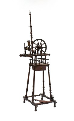 Lot 498 - A George III Mahogany Lady's Spinning Wheel,...