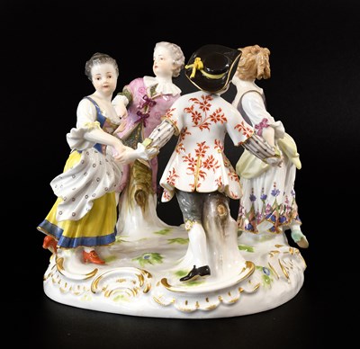 Lot 355 - A Meissen Porcelain Figure Group, late 19th...