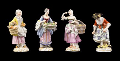 Lot 351 - A Set of Four Meissen Porcelain “Cris de...