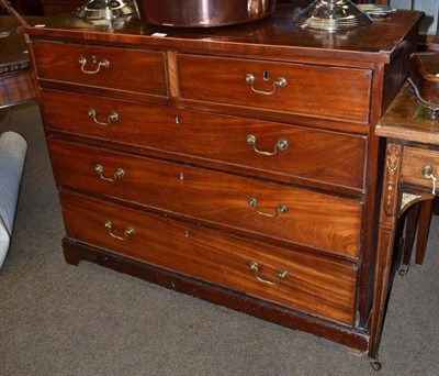 Lot 545 - Mahogany two short over three long chest of drawers