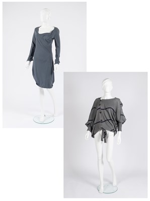 Lot 2062 - Vivienne Westwood Blue Cotton Asymmetric Dress,...