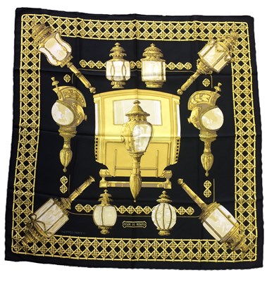 Lot Hermès Silk Scarf, Feux de Route Designed by...