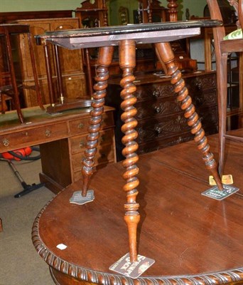 Lot 550 - A Victorian walnut gypsy table with barley twist turned legs