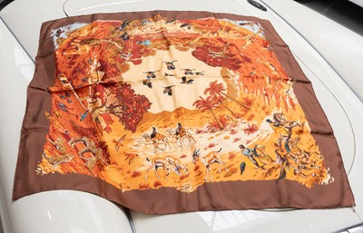 Lot 1043 - Hermès Silk Scarf, Africa Designed by R Dallet,...