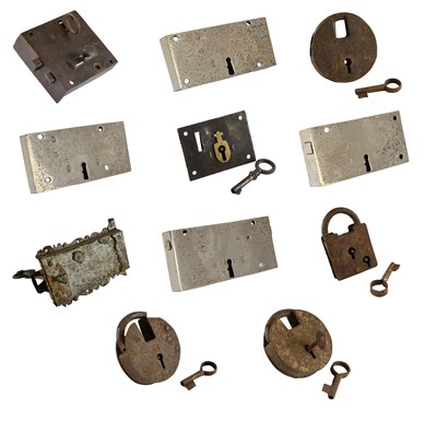 Lot 434 - A Group of Eleven Assorted Locks, to include...