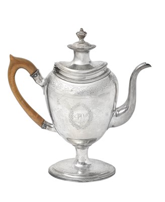 Lot 2154 - A George III Provincial Silver Coffee-Pot