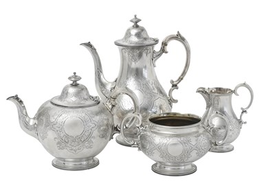 Lot 2209 - A Four-Piece Victorian Silver Tea and Coffee-Service