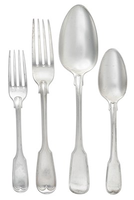 Lot 2193 - A George III and Later Silver Table-Service