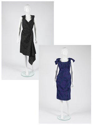 Lot 2084 - Vivienne Westwood Black Brocade Evening Dress,...