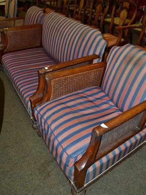 Lot 570 - Three piece bergere suite