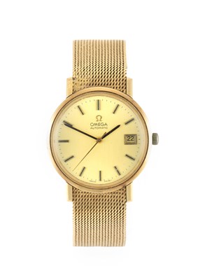 Lot 2263 - Omega: A 9 Carat Gold Automatic Calendar...