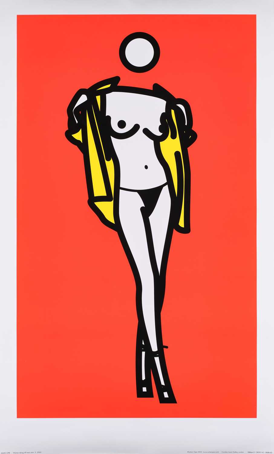 Lot 157 - Julian Opie (b.1958) "Woman Taking Off Man's...