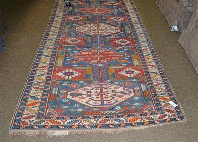 Lot 576 - Shirvan rug with indigo field