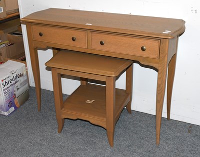 Lot 616 - A Multi York Side Table with two drawers,...