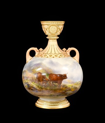 Lot 331 - A Royal Worcester Porcelain Vase, by John...