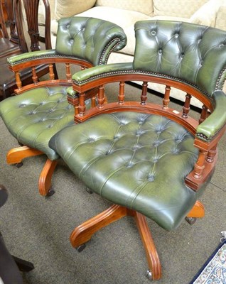 Lot 589 - Two Captain's swivel office chairs