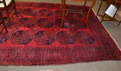 Lot 595 - Afghan carpet 320cm x 220cm