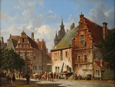 Lot 1084 - Adrianus Everson (1818-1897) Dutch Street...
