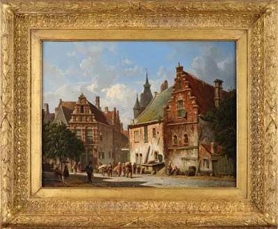 Lot 1084 - Adrianus Everson (1818-1897) Dutch Street...