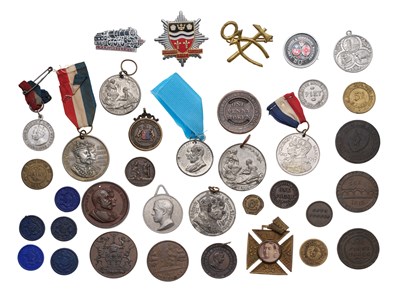 Lot 490 - Assorted Medals, Tokens and Badges, 36 pieces...