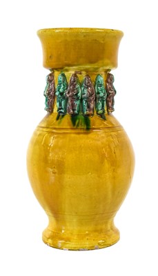 Lot 54 - A Chinese Sancai Glazed Vase, in Tang style,...