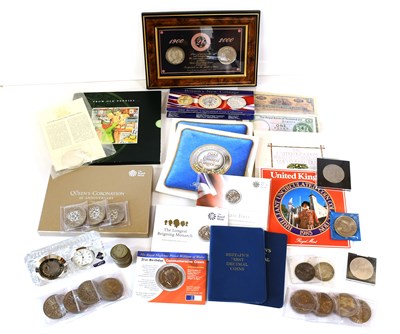 Lot 434 - Assorted UK Silver Proof Coins and Brilliant...