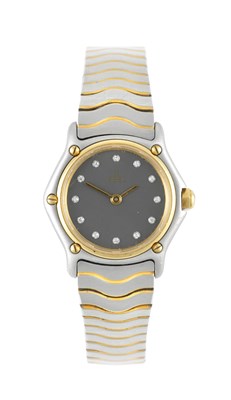 Lot 2259 - Ebel: A Lady's Steel and Gold Wristwatch with...