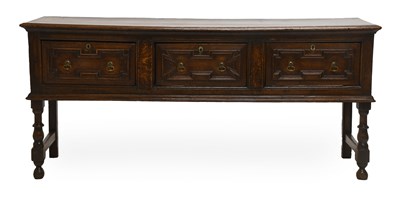 Lot 430 - A Oak Low Dresser, early 18th century, the...