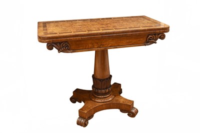 Lot 507 - A George IV Brown Oak Foldover Card Table, 2nd...