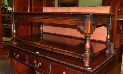 Lot 609 - Reproduction oak coffee table with undertier, by Rackstraw of Worcestershire