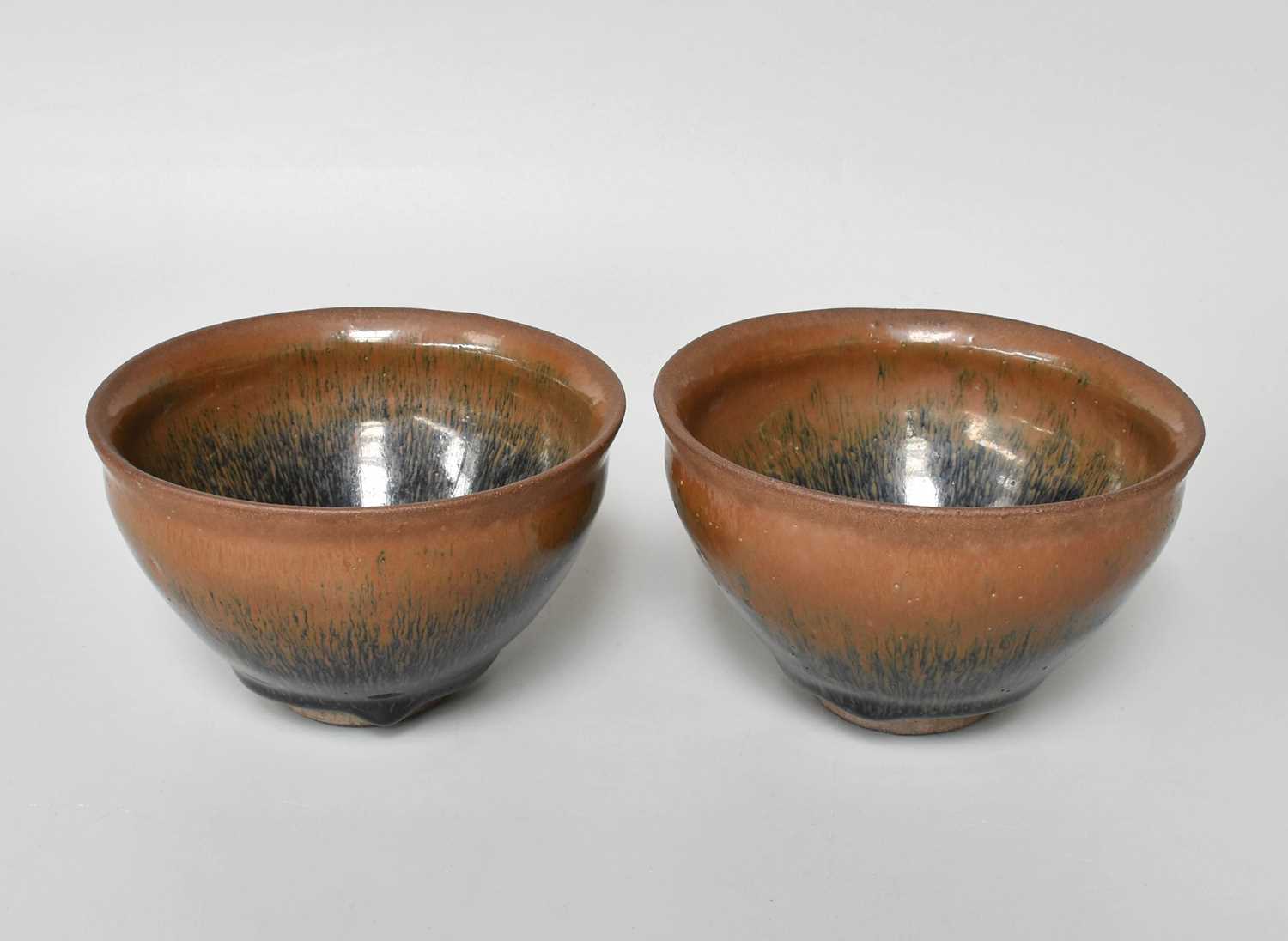 Lot 68 - A Pair of Chinese Jian Ware "Hares Fur" Bowls,...