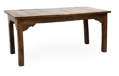 Lot 478 - A Joined Oak Farmhouse Kitchen Table, the...