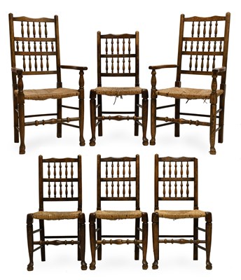 Lot 473 - A Harlequin Set of Six (4+2) 19th Century Ash...