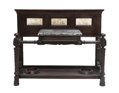 Lot 546 - A Victorian Oak Hall Stand, late 19th century,...