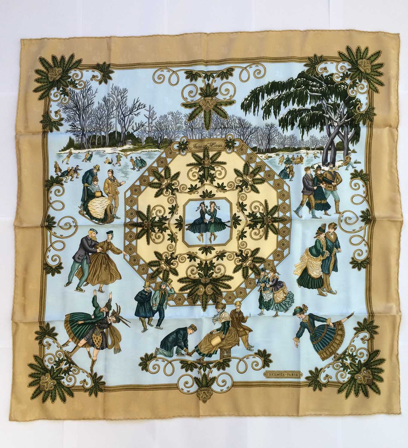 Lot 1040 - Hermès Silk Scarf, Joies D'Hiver Designed by...