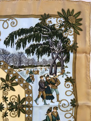 Lot 1040 - Hermès Silk Scarf, Joies D'Hiver Designed by...