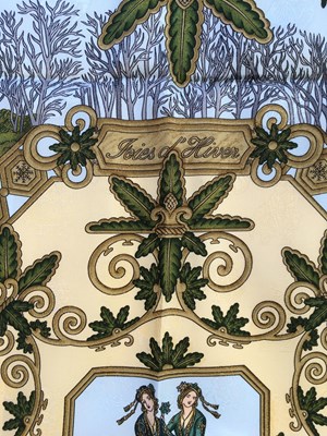 Lot 1040 - Hermès Silk Scarf, Joies D'Hiver Designed by...