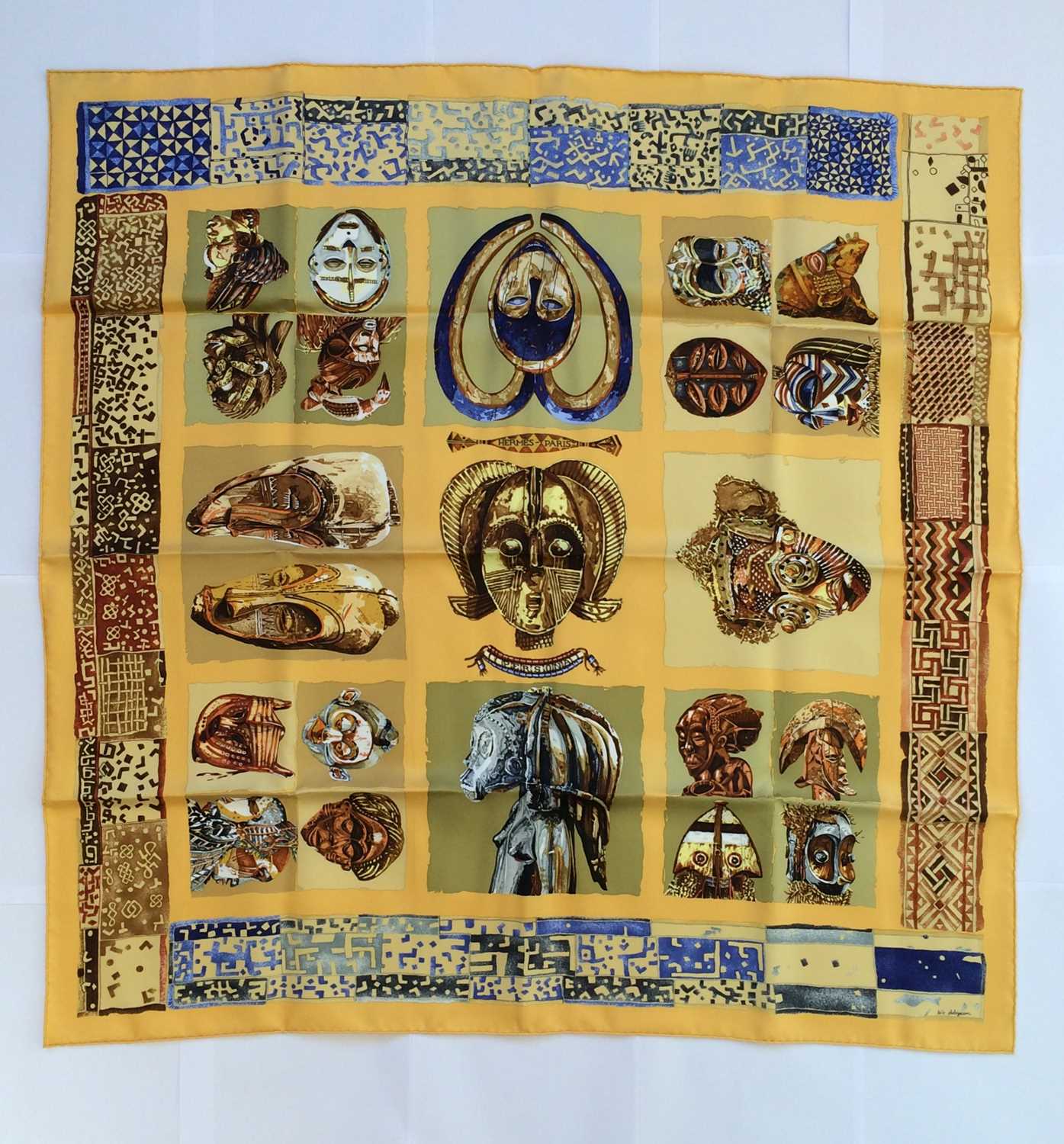 Lot 1042 - Hermès Silk Scarf, Persona Designed by Loic...