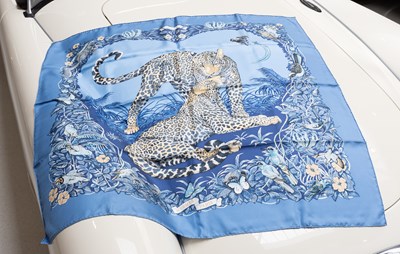 Lot 1044 - Hermès Silk Scarf, Jungle Love Designed by...